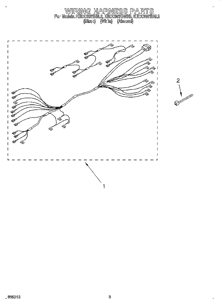 SECTION Diagram and Parts List for KECC507BAL2  KitchenAid Cooktop