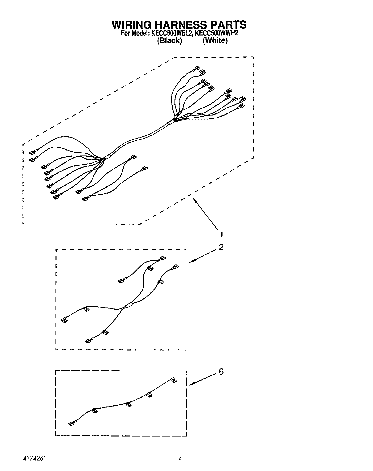 SECTION Diagram and Parts List for KECC500WWH2  KitchenAid Cooktop