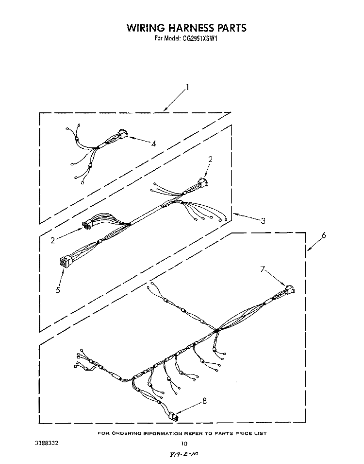 SECTION Diagram and Parts List for CG2951XSW1  Whirlpool Dryer