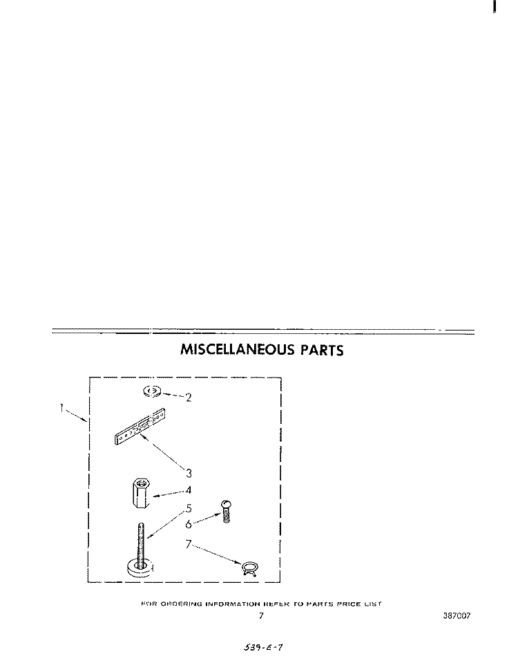 MISCELLANEOUS Diagram and Parts List for LA5530XPW1  Whirlpool Washer