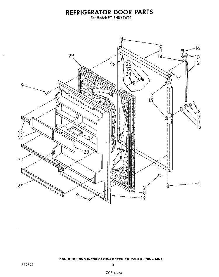 REFRIGERATOR, LIT/OPTIONAL Diagram and Parts List for ET18HKXTF00  Whirlpool Refrigerator