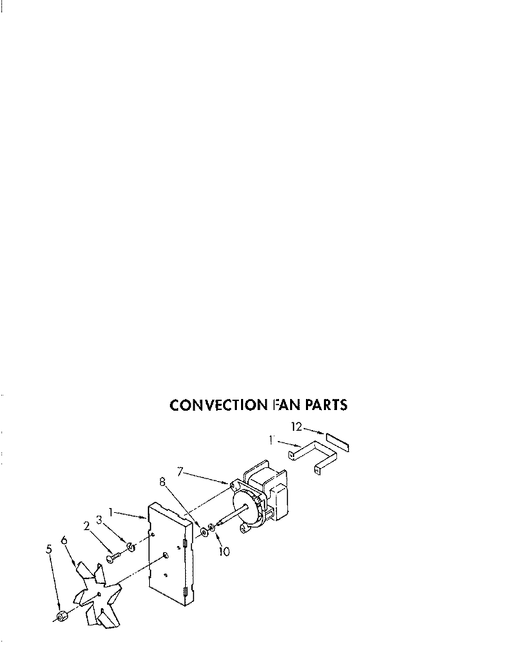 CONVECTION FAN Diagram and Parts List for KEBS207YAL2  KitchenAid Wall Oven