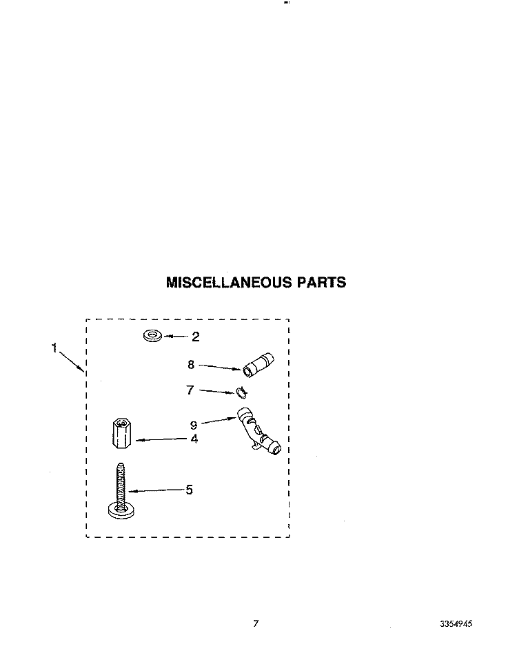 MISCELLANEOUS Diagram and Parts List for LA5588XYW0  Whirlpool Washer