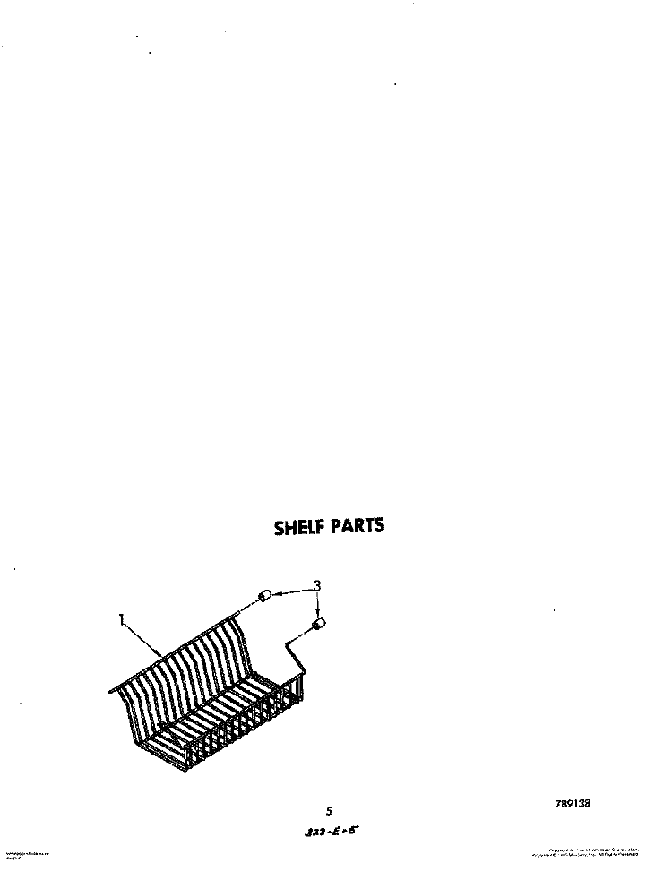 SHELF Diagram and Parts List for EV150C1KW0  Whirlpool Freezer