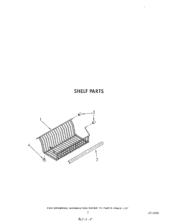 SHELF Diagram and Parts List for EV150FXWN02  Whirlpool Freezer