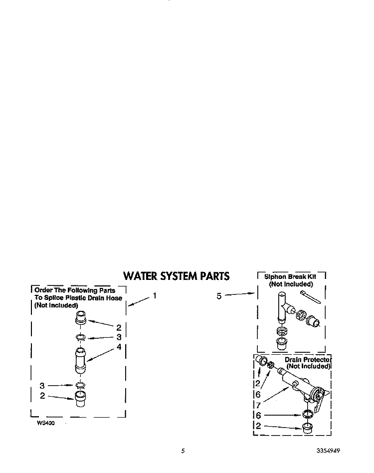 WATER SYSTEM Diagram and Parts List for LA5558XTN2  Whirlpool Washer