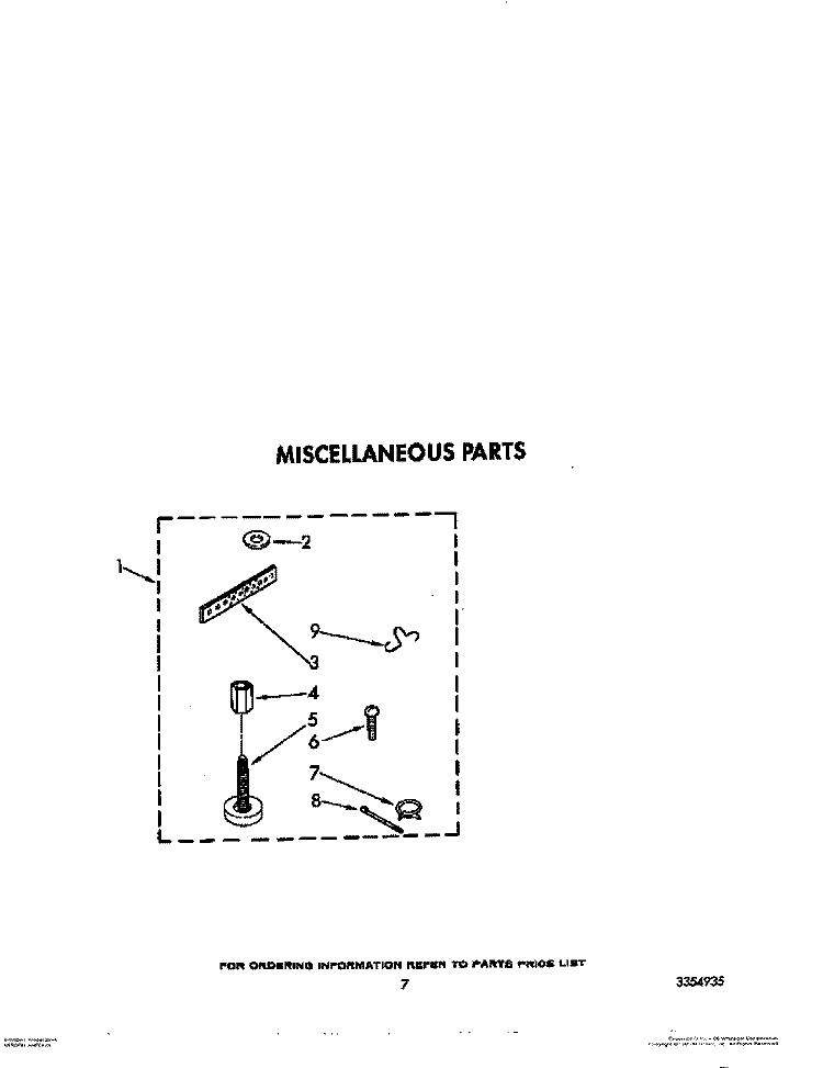 MISCELLANEOUS Diagram and Parts List for TAWL200WW0  Estate Washer