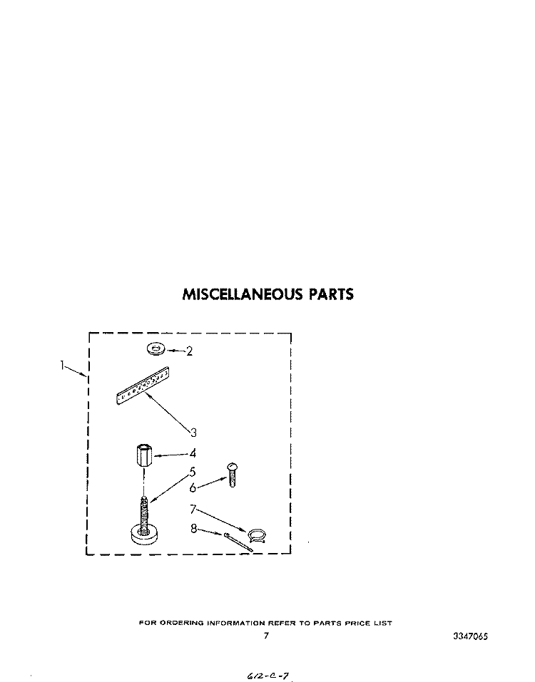 MISCELLANEOUS Diagram and Parts List for LA6000XPW5  Whirlpool Washer
