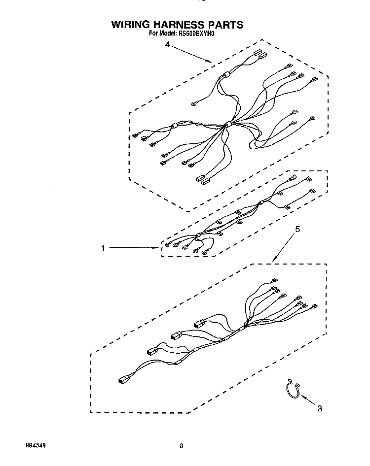 SECTION Diagram and Parts List for RS600BXYH0  Whirlpool Range