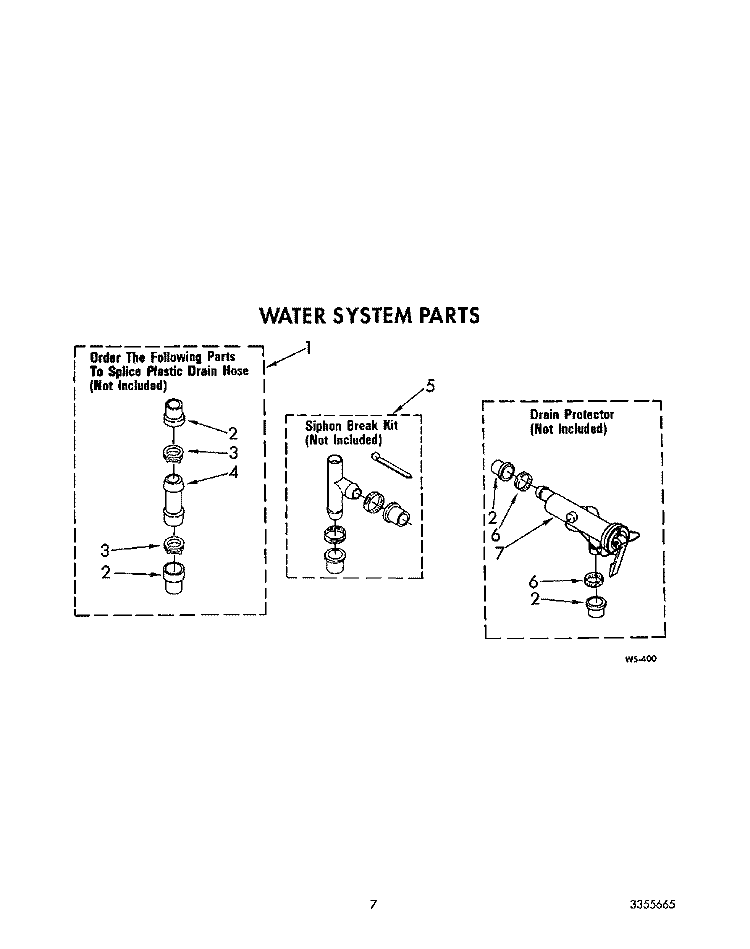 WATER SYSTEM Diagram and Parts List for LA6800XTF1  Whirlpool Washer