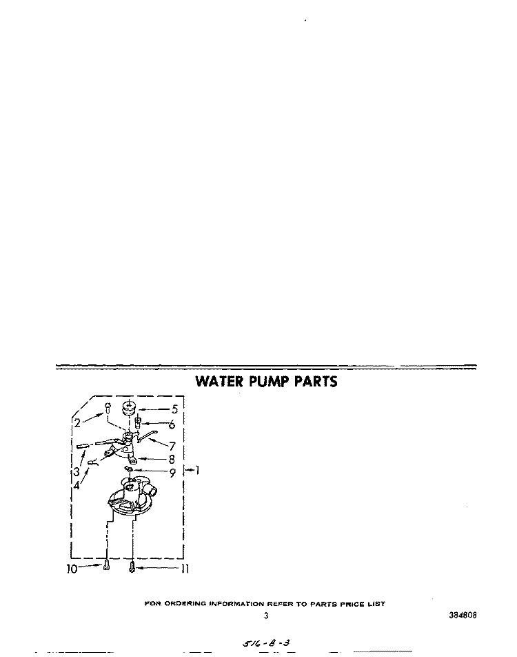 WATER PUMP Diagram and Parts List for GLA7900XMW0  Whirlpool Washer