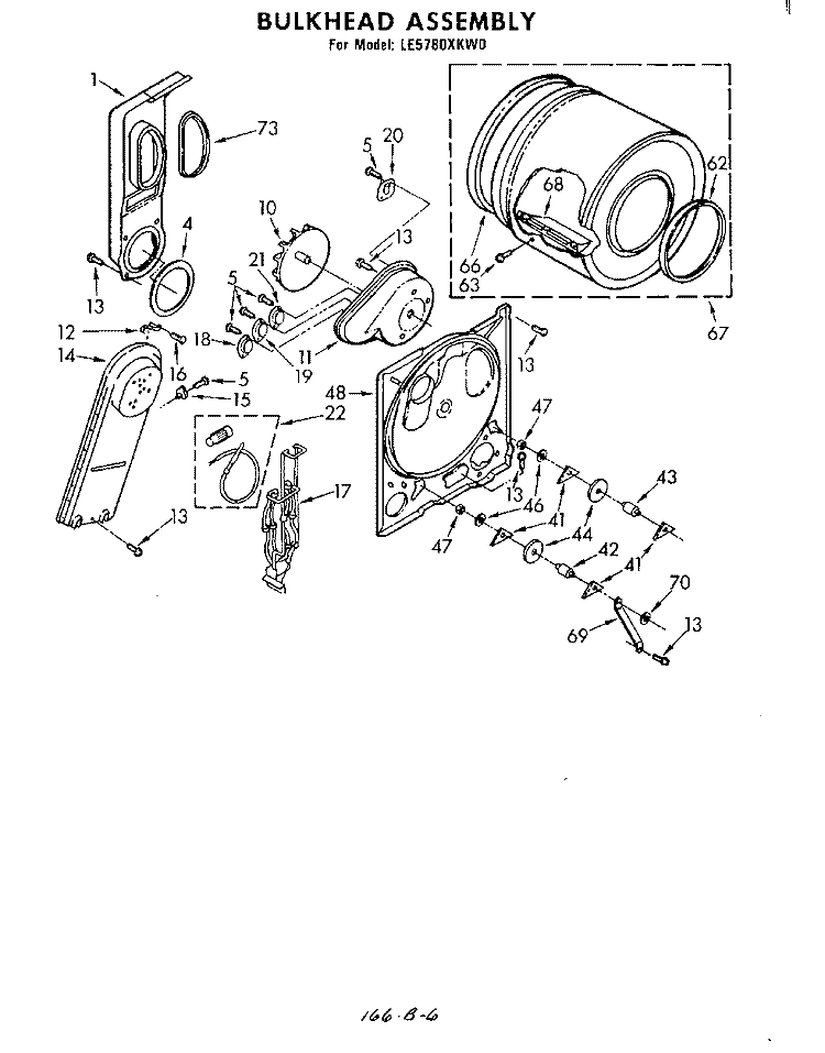 SECTION Diagram and Parts List for LE5780XKW0  Whirlpool Dryer