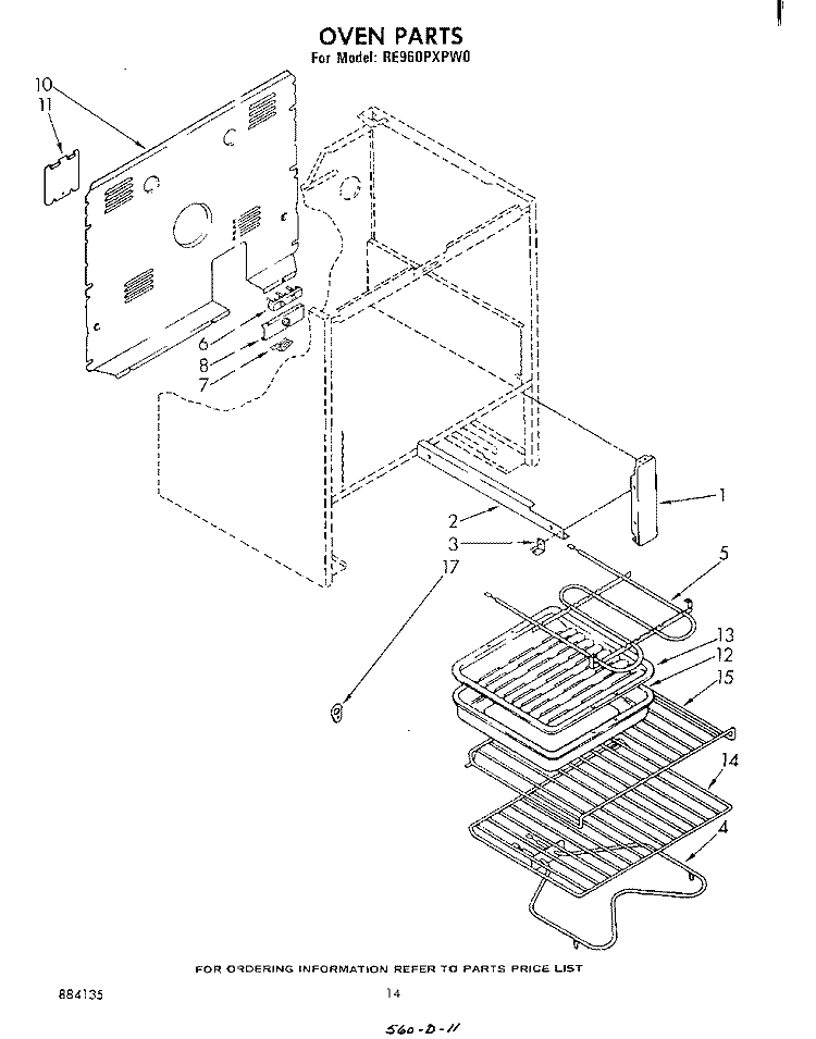 OVEN (CONTINUED) , LITERATURE AND OPTIONAL Diagram and Parts List for RE960PXPW0  Whirlpool Range