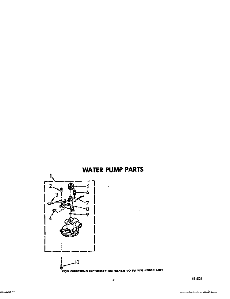 WATER PUMP Diagram and Parts List for LC4600XKW0  Whirlpool Washer