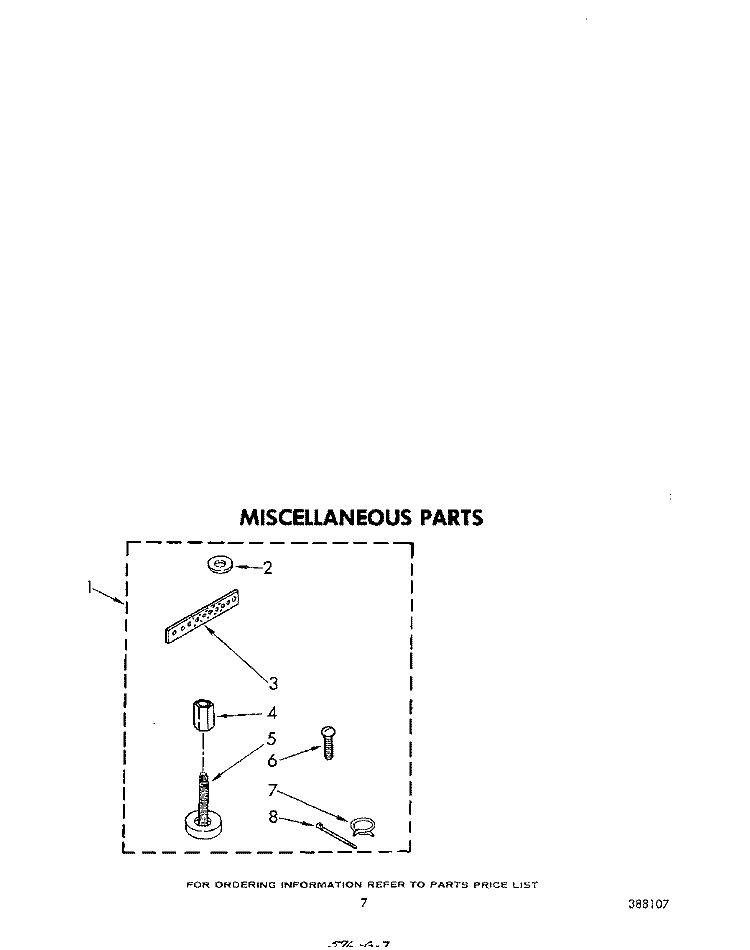 MISCELLANEOUS Diagram and Parts List for LA6300XPW2  Whirlpool Washer