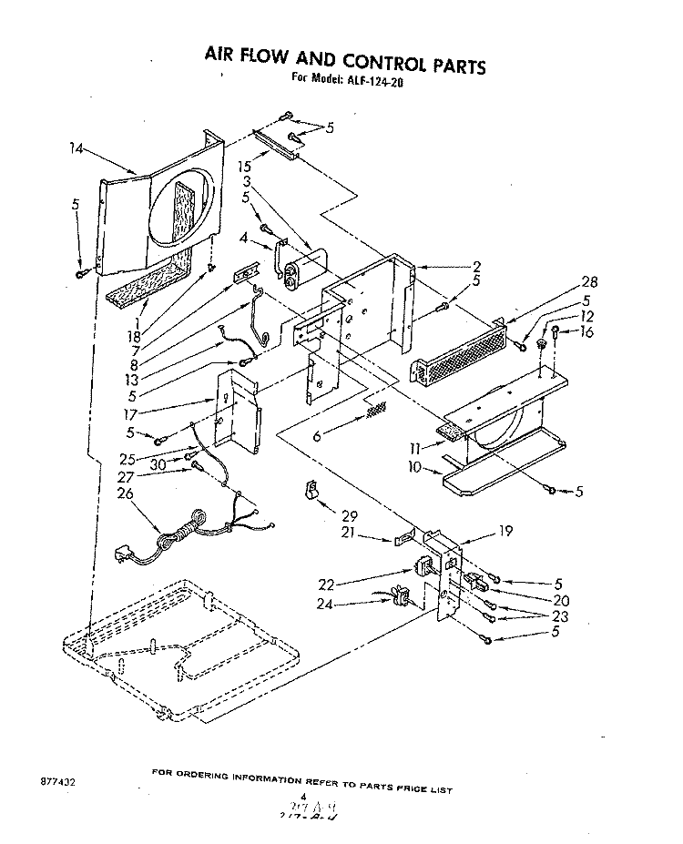 SECTION Diagram and Parts List for ALF12420  Whirlpool Air Conditioner