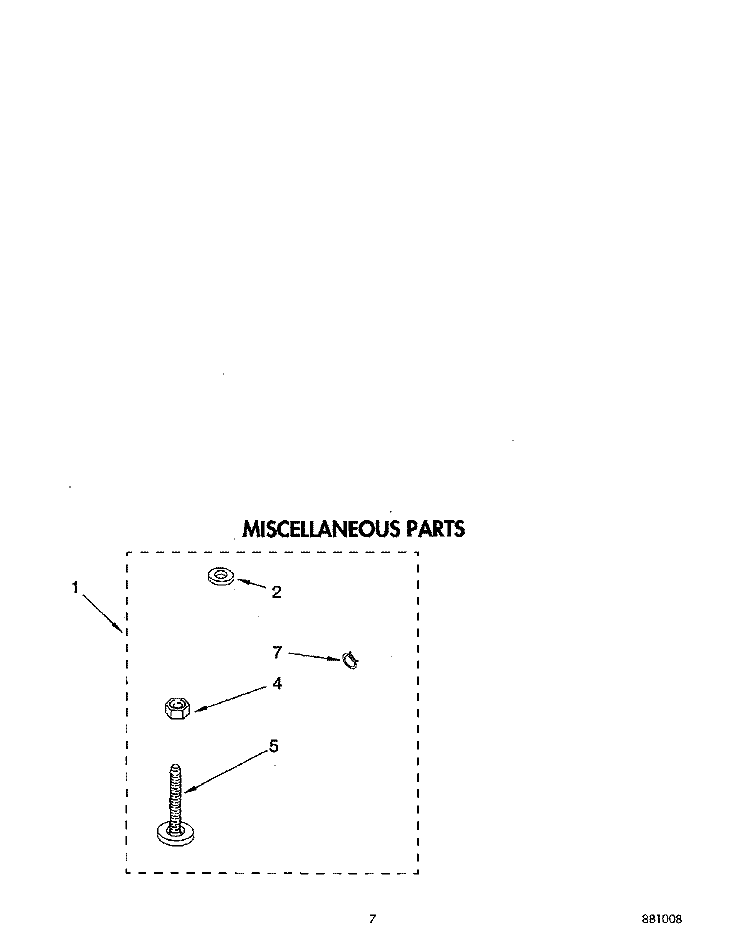 MISCELLANEOUS Diagram and Parts List for RAX5133AG0  Roper Washer