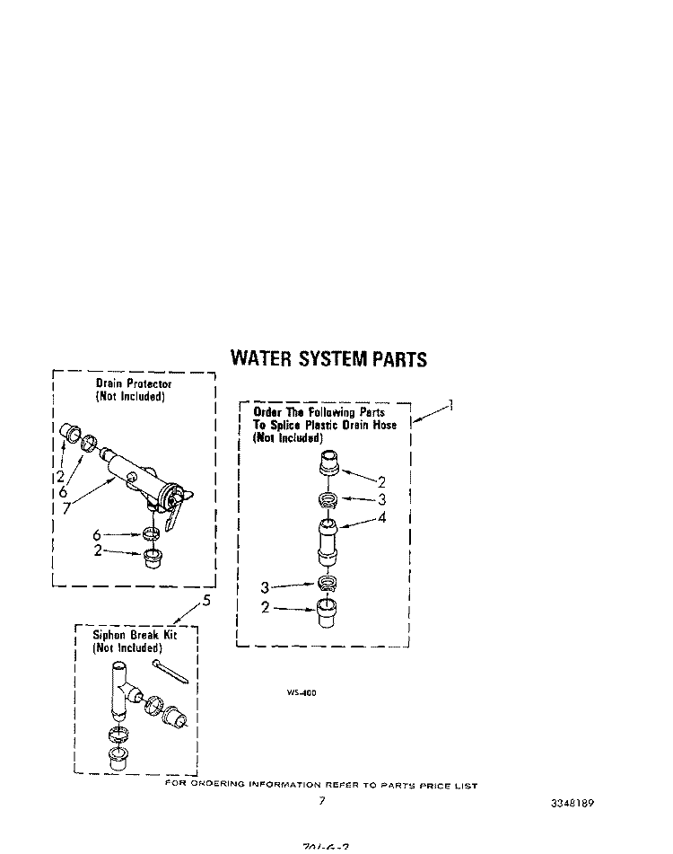 WATER SYSTEM Diagram and Parts List for LA6058XSW0  Whirlpool Washer
