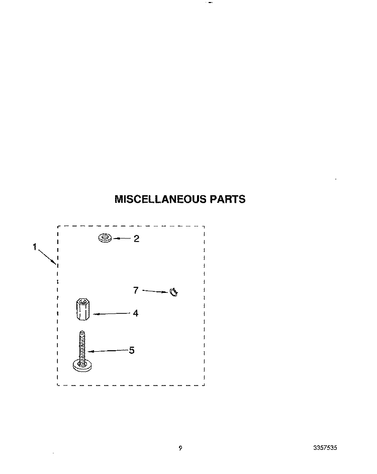 MISCELLANEOUS Diagram and Parts List for KAWE660WWH3  KitchenAid Washer