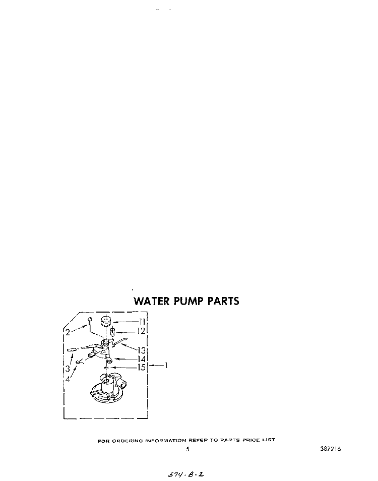 WATER PUMP Diagram and Parts List for LA6680XPW0  Whirlpool Washer