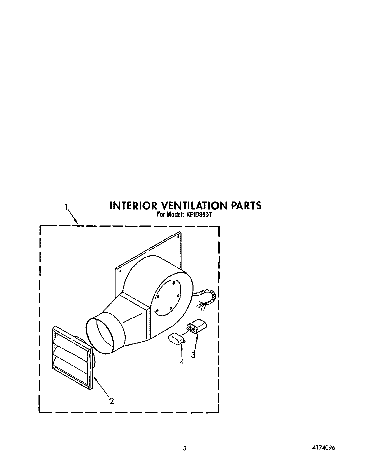 SECTION Diagram and Parts List for KIVD860TAL  Whirlpool Range Hood