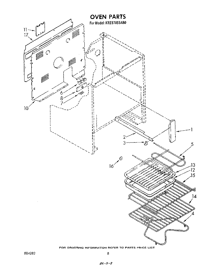OVEN (CONTINUED) Diagram and Parts List for KEES705SWB0  KitchenAid Microwave Oven Combo
