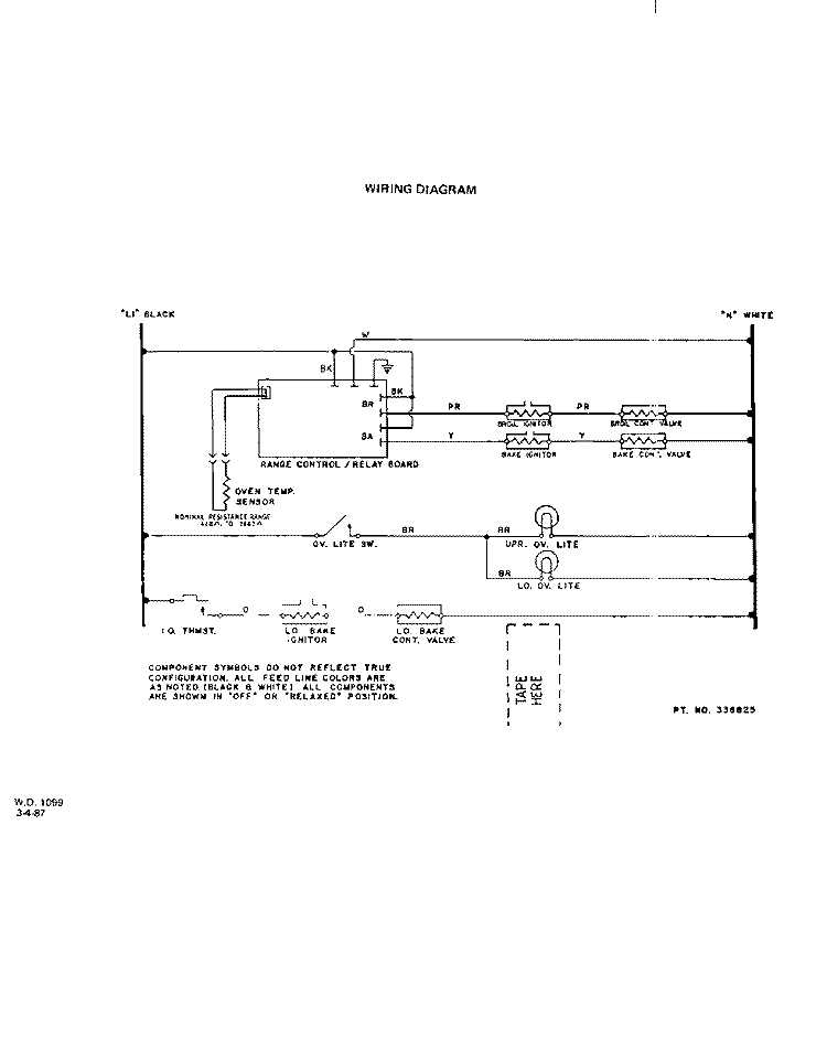 WIRING DIAGRAM Diagram and Parts List for B6757^0  Roper Range