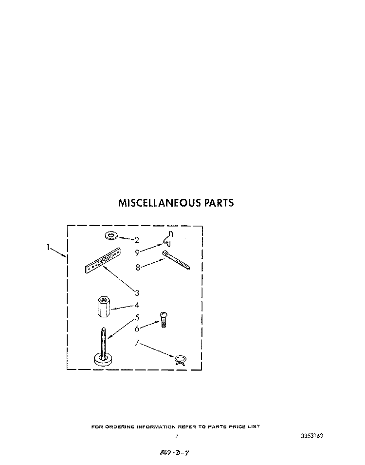 MISCELLANEOUS Diagram and Parts List for LA8100XWW0  Whirlpool Washer