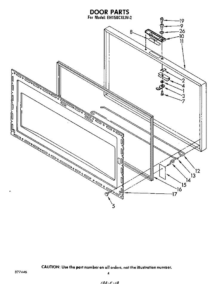 SECTION Diagram and Parts List for EH150CXLW2  Whirlpool Freezer