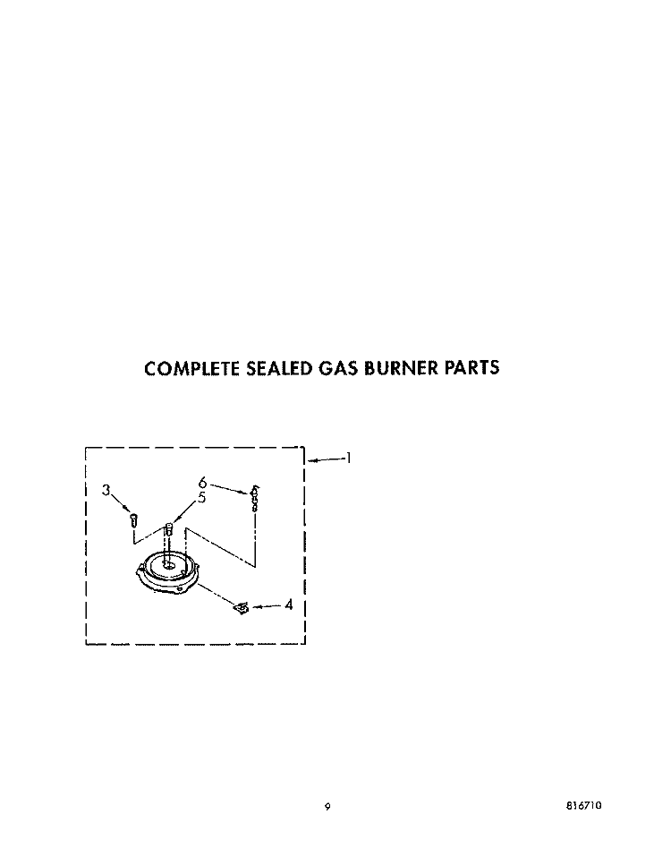 COMPLETE SEALED GAS BURNER Diagram and Parts List for SF386PEWW0  Whirlpool Range