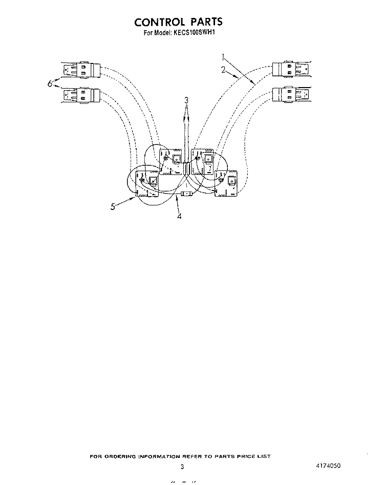 SECTION Diagram and Parts List for KECS100SWH1  KitchenAid Cooktop