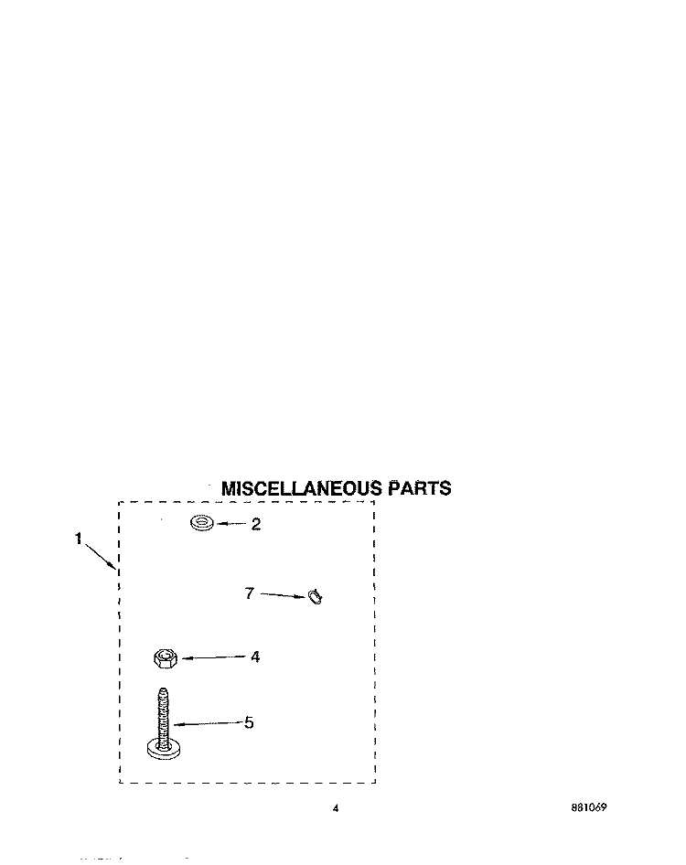 MISCELLANEOUS Diagram and Parts List for LSR8244BW0  Whirlpool Washer