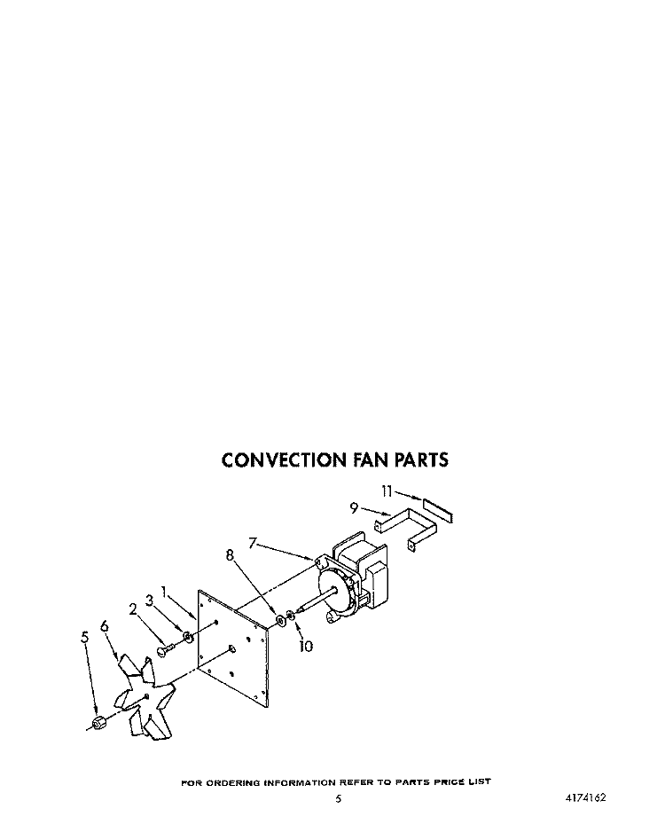 CONVECTION FAN Diagram and Parts List for KEBS277XBL0  KitchenAid Wall Oven