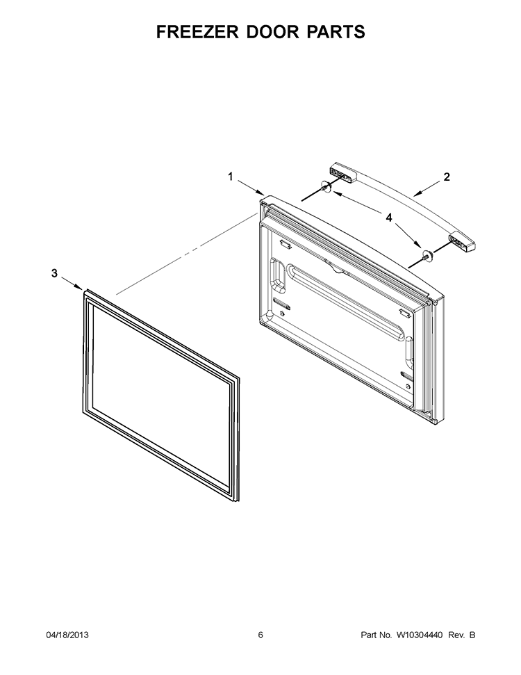 FREEZER DOOR PARTS Diagram and Parts List for GX5FHDXVY03  Whirlpool Refrigerator