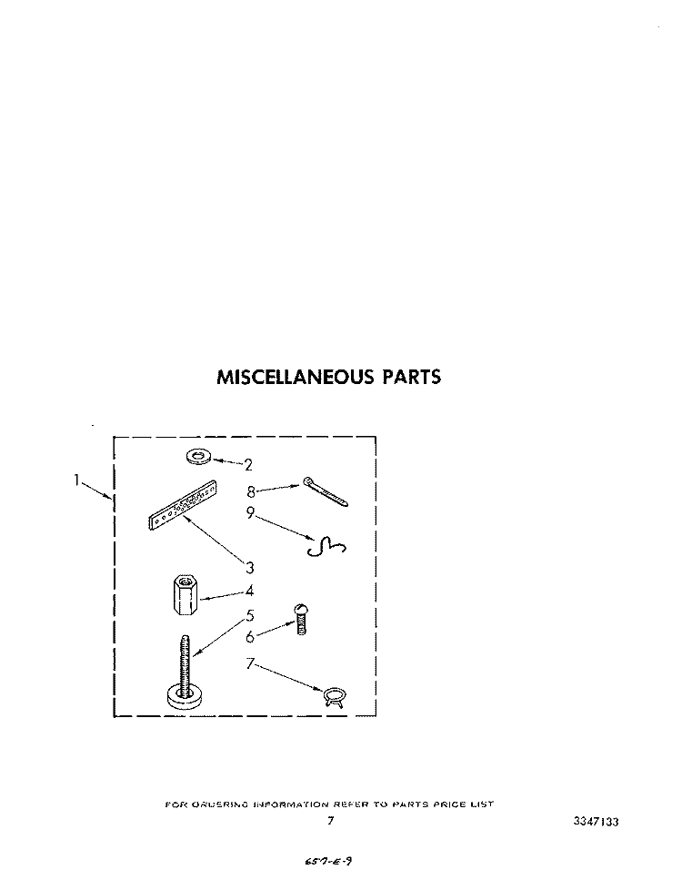 MISCELLANEOUS Diagram and Parts List for LA5570XPW5  Whirlpool Washer
