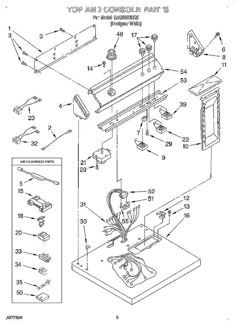 SECTION Diagram and Parts List for LEQ8000HQ0  Whirlpool Dryer