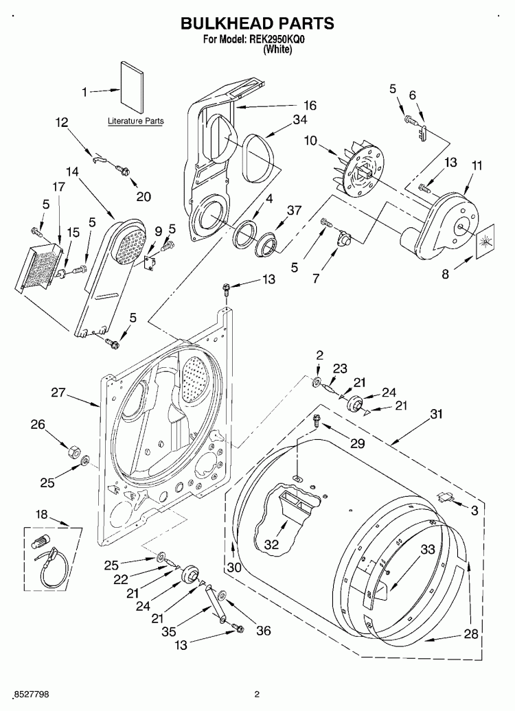 DRAWER AND RACK PARTS Diagram and Parts List for GW399LXUQ6  Whirlpool Range