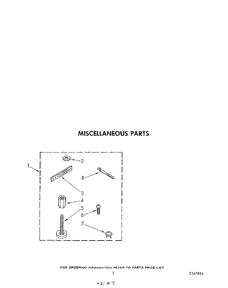 MISCELLANEOUS Diagram and Parts List for LA5300XSW0  Whirlpool Washer