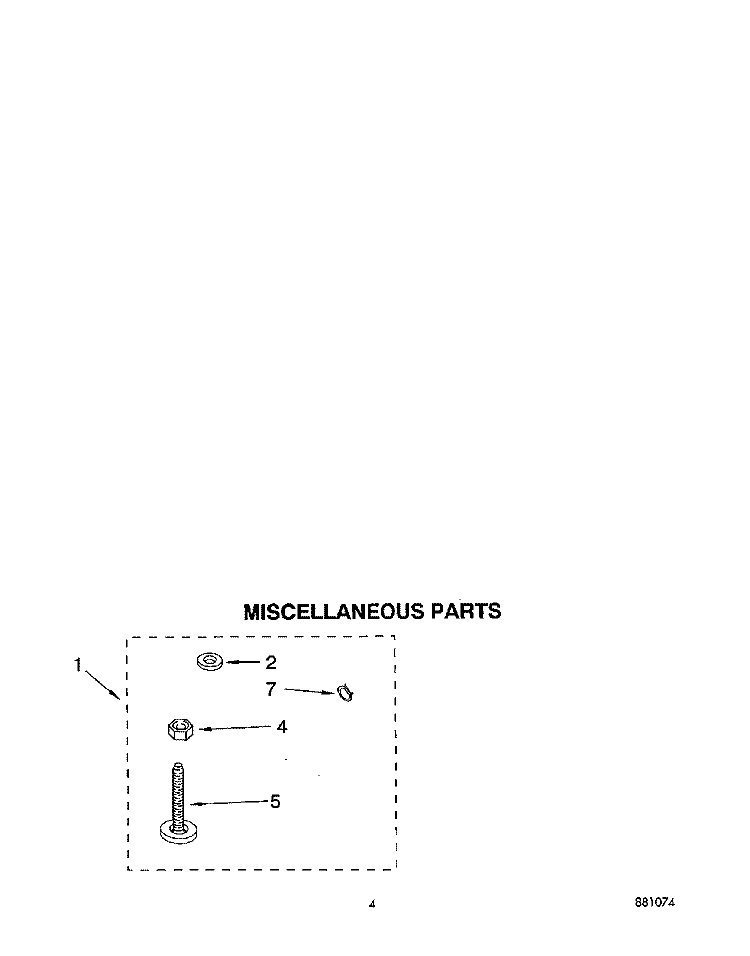 MISCELLANEOUS Diagram and Parts List for LSN7233BN0  Whirlpool Washer