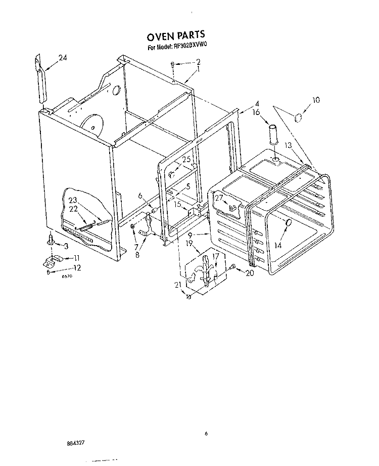 SECTION Diagram and Parts List for RF302BXVN0  Whirlpool Range