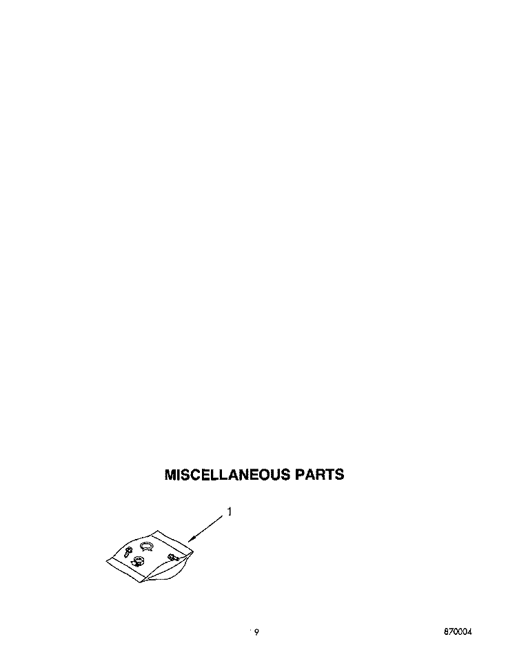 MISCELLANEOUS Diagram and Parts List for DU8700XY2  Whirlpool Dishwasher