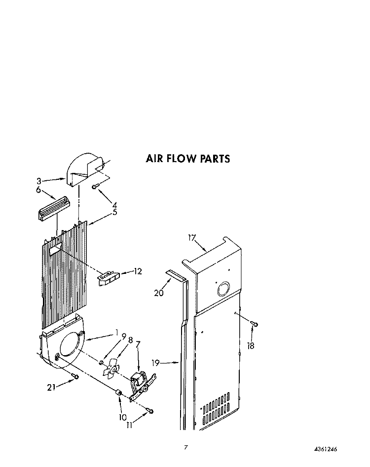 AIR FLOW Diagram and Parts List for KSRB25QXBL11  KitchenAid Refrigerator