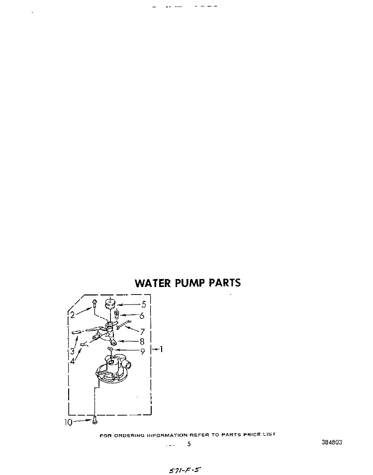 WATER PUMP Diagram and Parts List for LA6700XMW0  Whirlpool Washer
