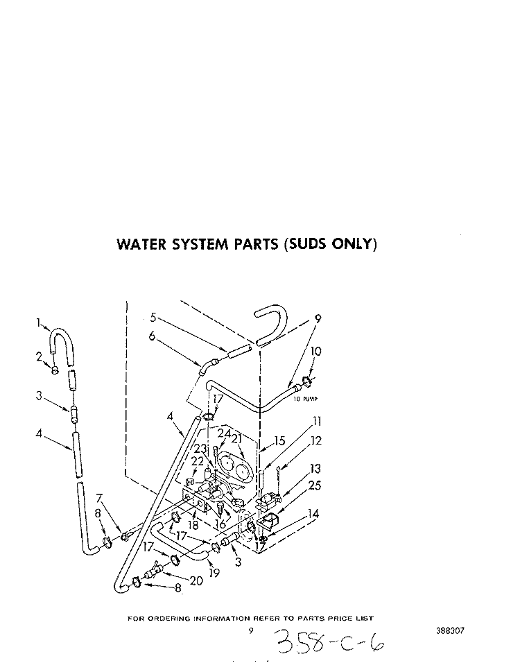WATER SYSTEM (SUDS ONLY) Diagram and Parts List for LA7680XPW2  Whirlpool Washer