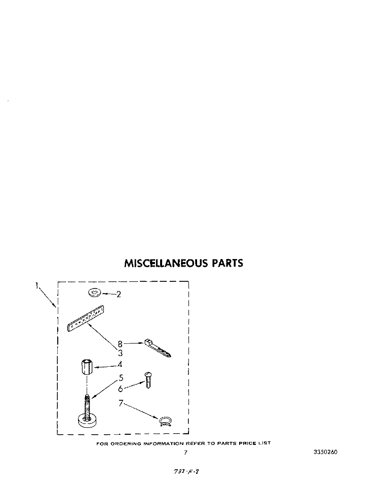 MISCELLANEOUS Diagram and Parts List for LA5600XSW2  Whirlpool Washer