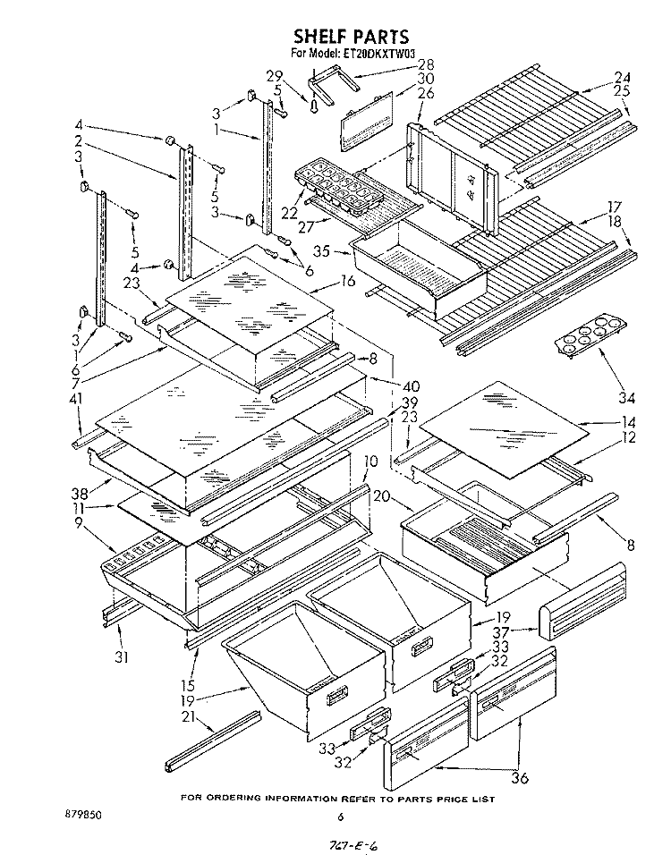 SHELF , LIT/OPTIONAL Diagram and Parts List for ET20DKXTM03  Whirlpool Refrigerator
