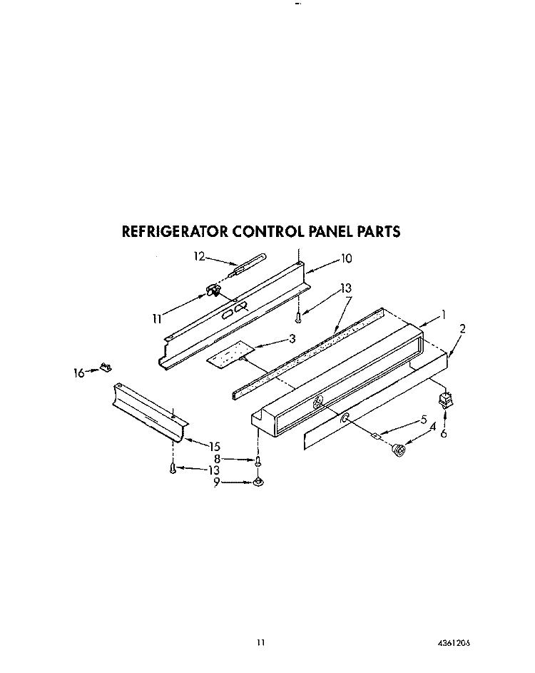 REFRIGERATOR CONTROL PANEL Diagram and Parts List for KSSS48DYW00  KitchenAid Refrigerator
