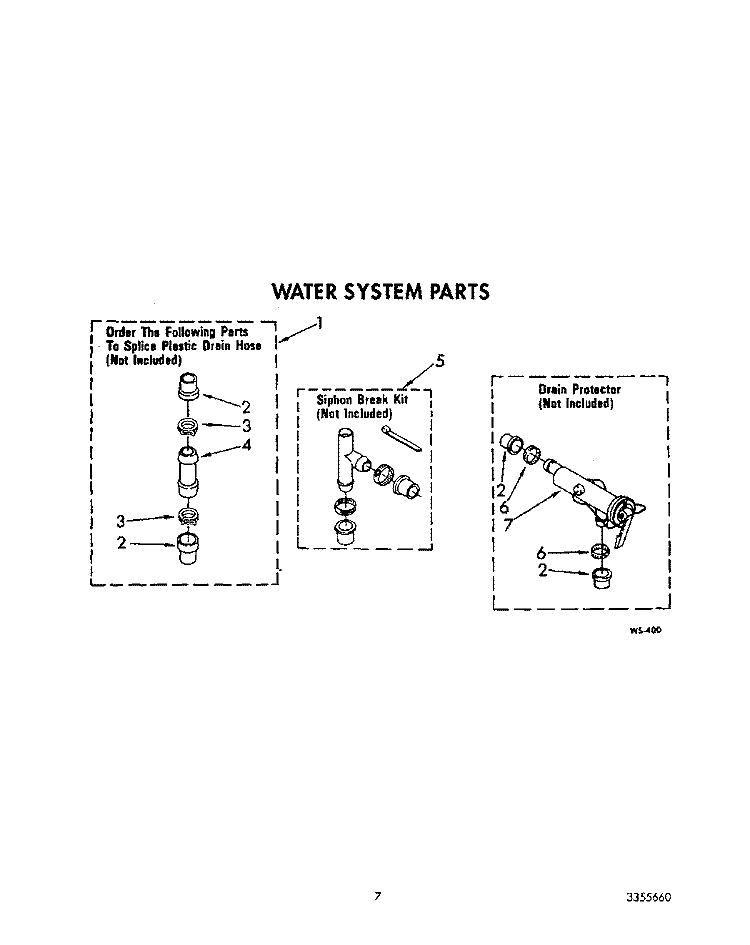 WATER SYSTEM Diagram and Parts List for LA7680XTF1  Whirlpool Washer