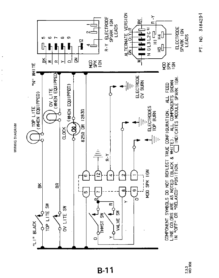 WIRING DIAGRAM Diagram and Parts List for 1313^1A  Whirlpool Range