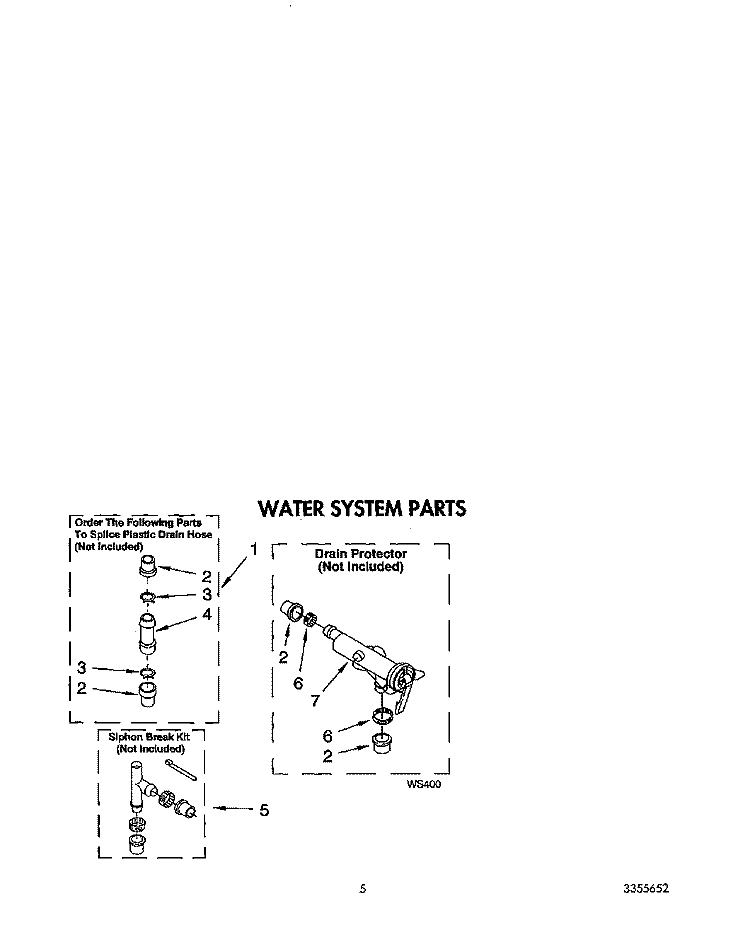 WATER SYSTEM Diagram and Parts List for LA9480XWF2  Whirlpool Washer